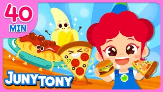 Yum Yum Mealtime Song🍔  Eat Play and Be Healthy   More Kids Songs  JunyTony [upl. by Kaz]