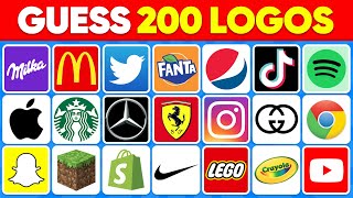 Guess the Logo in 2 Seconds  200 Famous Logos 🍏🥇 Logo Quiz 2024 [upl. by Werdnaed]