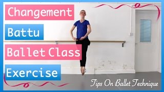 Improve Your Changement Battu  Changement Battu Ballet Class Exercise  Tips On Ballet Technique [upl. by Nilok]