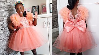 HOW TO MAKE BALL GOWN WITH RUFFLE SLEEVE45YEARS OLD [upl. by Markowitz]