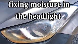 simple trick to fix a headlight with moisture and condensation inside [upl. by Winchester]