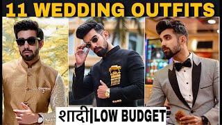 11 WEDDING OUTFITS SAVE MONEY INDIAN WEDDING MEN ETHNIC WEARSHERWANI INDO WESTERN SUIT  HINDI [upl. by Sturdivant]