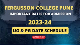 Fergusson College Admission Important Dates FC Pune 2023 [upl. by Olympie863]