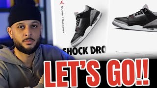 Jordan 3 Black Cement Shock Drop [upl. by Aketal]