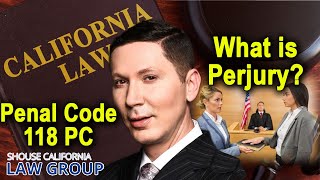 California Perjury Laws  Penal Code 118 [upl. by Ttcos]