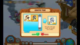 Trading for a BLUE HEADDRESS in Animal Jam Classic [upl. by Oiramd762]