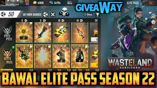 FREEFIRE ELITE PASS SEASON 22 FULL REVIEW  BAWAL ELITE PASS EVER 🔥  HUGE GIVEAWAY 🤑 ❤️ [upl. by Mahau]