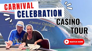 A detailed tour of the Carnival Celebration Casino [upl. by Annay809]