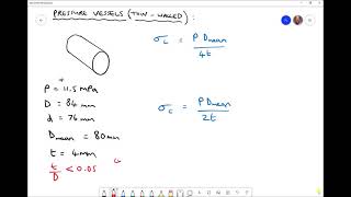 Thin Walled Cylinder Theory  Stress Calculations [upl. by Parthena86]