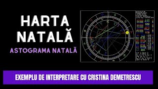 Astrograma natală  harta natala  Exemplu de interpretare cu Cristina Demetrescu [upl. by Onairpic119]