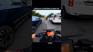 150k views 2 Kawasaki Ninja zx10r vs KTM hyper ride with traffic bikes ytshorts shorts viralvideo [upl. by Eldwun]