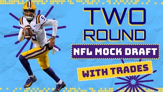 2 ROUND 2024 NFL Mock Draft WITH TRADES  2024 NFL Mock Draft [upl. by Anibor]