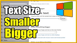 How to make FONT amp TEXT Smaller or Bigger on Windows 10 Computer Fast Method [upl. by Barbur]