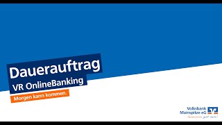 VR OnlineBanking Dauerauftrag [upl. by Raul]