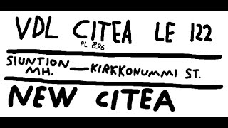 New Citea  VDL Citea LE 122 PL 896  Siuntion matkahuolto  Kirkkonummi station [upl. by Eggleston]