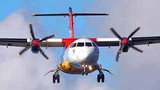 Strange sound phenomenon  DAT ATR42  Landing amp Takeoff  Stord airport February 2024 [upl. by Droffats709]