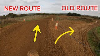 Weedon Motocross Track New Route Revealed Extra Section With Jump amp Alternate Route Around The BOG [upl. by Lai]