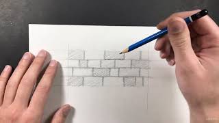 048 Learn how to draw brick texture [upl. by Mohr852]