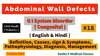 Abdominal Wall Defects  Omphalocele and gastroschisis  Child Health  Hindi [upl. by Gerty]