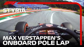 Max Verstappens Onboard Pole Lap  2021 Styrian Grand Prix  Pirelli [upl. by Timrek]