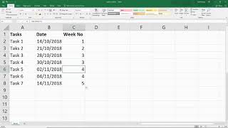 Excel Formula  Find the Week Number from any given Date [upl. by Leahcimsemaj]