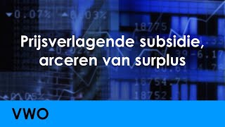 Prijsverlagende subsidie surplus arceren  Economie voor vwo  Marktresultaat en Overheidsinvloed [upl. by Auhsaj]