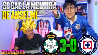 ¡HUMILLAN A CRUZ AZUL Reacciones SANTOS 30 CRUZ AZUL Jornada 11 LIGA MX [upl. by Zimmermann]