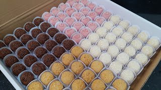 100 Brigadeiros 4 Receitas Paçoca Tradicional Beijinho e Bicho de Pé [upl. by Daniels]