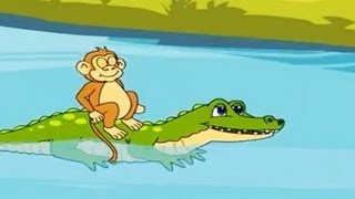 Panchatantra Tales in Hindi  Bandar Aur Magarmach  Animated Story for Kids  Moral Story Kahani [upl. by Karee35]