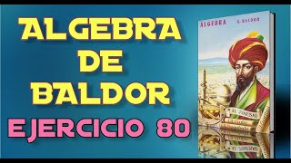 Algebra de Baldor Desde Cero  Ejercicio 80  Ejercicios 1 al 2 de 20 [upl. by Genet]