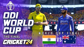 ODI WORLD CUP FINAL  INDIA v AUSTRALIA  Cricket 24 Gameplay [upl. by Jill]