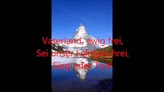 Heil dir Helvetia  alte Schweizer Nationalhymne mit Text [upl. by Haleemak]