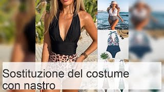 Sostituzione del costume da bagno con nastro adesivo creatività o provocazione [upl. by Ailicec]