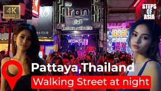 Pattaya Nightlife in Thailand Real Walking Tour 4K [upl. by Yditsahc]