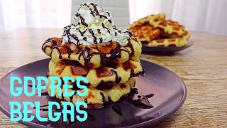 GOFRES BELGAS  Waffles  Receta casera [upl. by Tdnarb151]