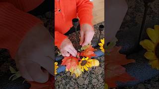 DIY Dollar Store Fall Centerpiece 🍁🕯🍂 easydiy falldiy halloween [upl. by Micky]