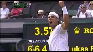 Rafa Nadals massive match point roar  Wimbledon 2014 [upl. by Neiman]