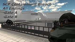 SCP Containment Breach All Endings  138 Read Description [upl. by Euf]