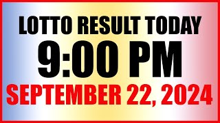 Lotto Result Today 9pm Draw September 22 2024 Swertres Ez2 Pcso [upl. by Bendix]