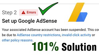 Solve Google Adsense Suspended Due to Country Restriction Invalid Activity or Other Policy Reason [upl. by Olia]