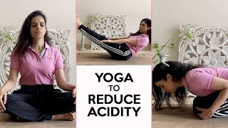 Yoga to control Acid Reflux  5 Asanas to reduce Acidity  Yoga with Mansi  Fit Tak [upl. by Merridie]