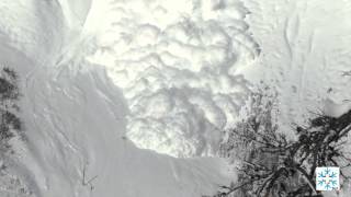 Large avalanche experiment of SLF in Valais Switzerland January 2016 [upl. by Trakas]