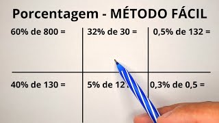 PORCENTAGEM  COMO CALCULAR PORCENTAGEM  MÉTODO FÁCIL [upl. by Jillana928]