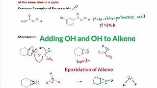 Alkene Epoxidation and anti dihydroxylation Reaction Mechanism Peroxy acid In 3 minutes [upl. by Keung]