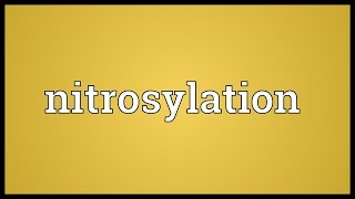 Nitrosylation Meaning [upl. by Tubb]