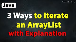 Java Program to Iterate an ArrayList  Iterate over an ArrayList [upl. by Melba]