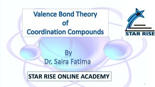 Valence Bond TheoryCoordination complexesInorganic Chemistry  Star Rise Online Academy [upl. by Vivyan]