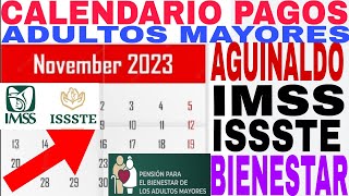 🗓️Calendario PAGO NOVIEMBRE Y DICIEMBRE 2023 Pensionados y Jubilados hoy aquí fechas [upl. by Joanne]