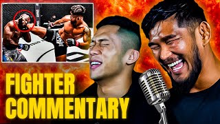 Aung La N Sang amp Martin Nguyen Commentate BRUTAL KNOCKOUT 😱🎙😂 [upl. by Naerb]