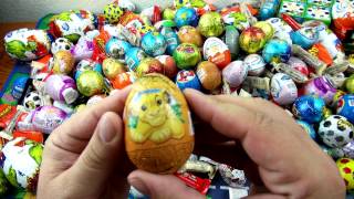 50 Surprise Eggs Unwrapping Kinder Surprise  киндер сюрприз [upl. by Lednahs]